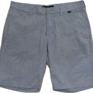 Travis Mathew Light Blue Textured Flat Front golf Shorts - waist 33